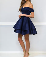 LP0236 Off the Shoulder Short Prom Dresses Royal Blue/Burgundy ,Short Homecoming Dresses,Semi Formal Junior Graduation Dress