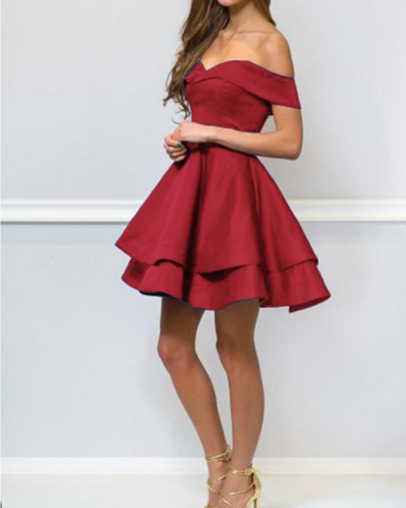 LP0236 Off the Shoulder Short Prom Dresses Royal Blue/Burgundy ,Short Homecoming Dresses,Semi Formal Junior Graduation Dress