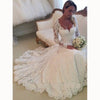 Vintage Long Sleeves Lace Bride Dress A Line Wedding Gown Robe De Mariee WD6602