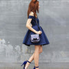 Amazing Girls Navy Short Prom Dress 8th Grade Jr. Prom Junior Graduation Homecoming Gown