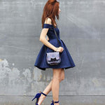 Amazing Girls Navy Short Prom Dress 8th Grade Jr. Prom Junior Graduation Homecoming Gown