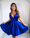 Royal Blue Short Homecoming Dresses 2019 With Straps Short Party Dress Semi formal SP141