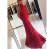Dark Red /Royal blue Gorgeous Off the Shoulder Mermaid  Lace Prom Dresses 2022  Long Evening Party Gown