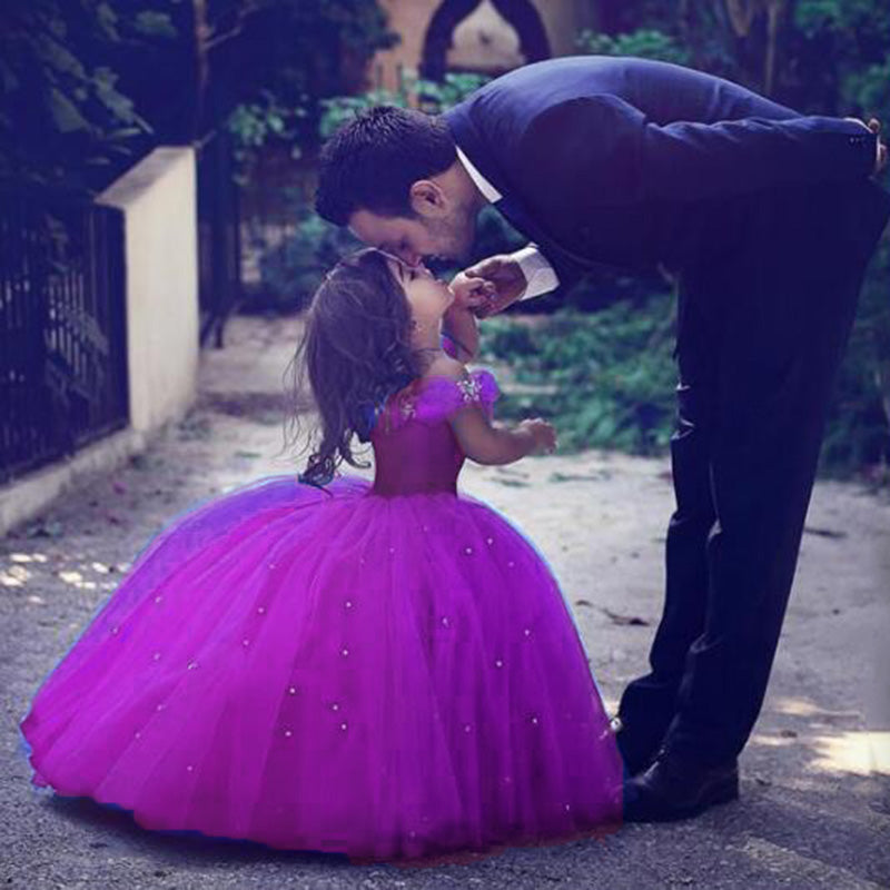 Cinderella Ball Gown Flower Girls Dresses Little Girls Party Gown Pageant Dress for Child SP5595