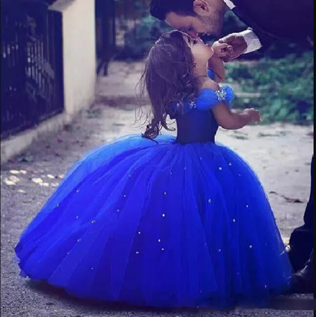 Cinderella Ball Gown Flower Girls Dresses Little Girls Party Gown Pageant Dress for Child SP5595