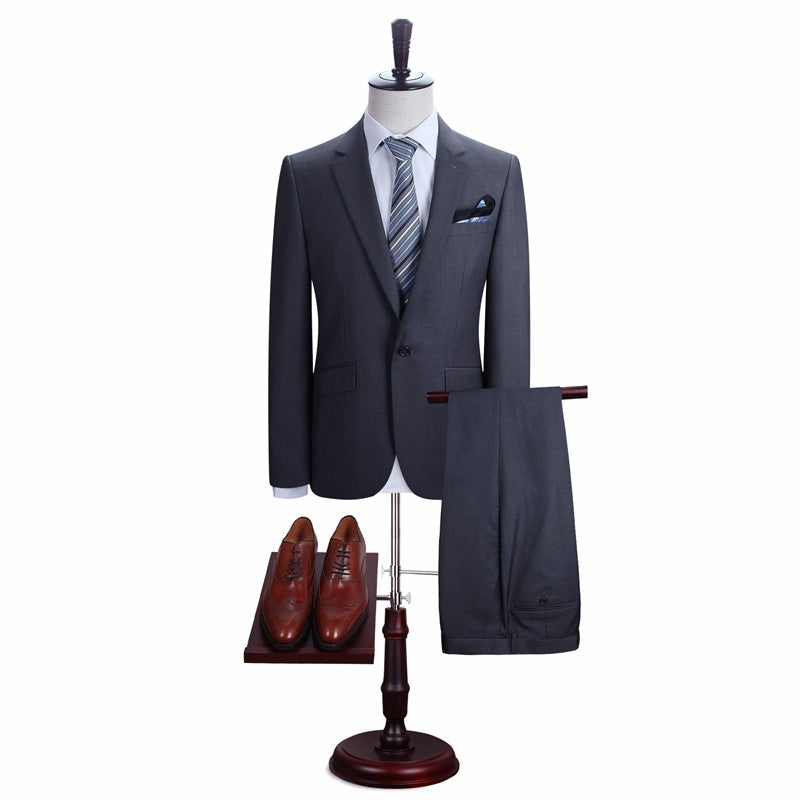 Blue Groomsmen Suit Wedding Groom Tuxedo Two Pieces (Jacket+pants)