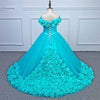 Sweet Pink Rose flower girl dress  Ball Gown girls formal dress Pageant Gown Children Party Gown Communion Dress