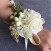 Handmade Wedding Corsage Groom Boutonniere Bride Bridesmaid Women hand Wrist Flower Artificial Flowers Corsages Wedding