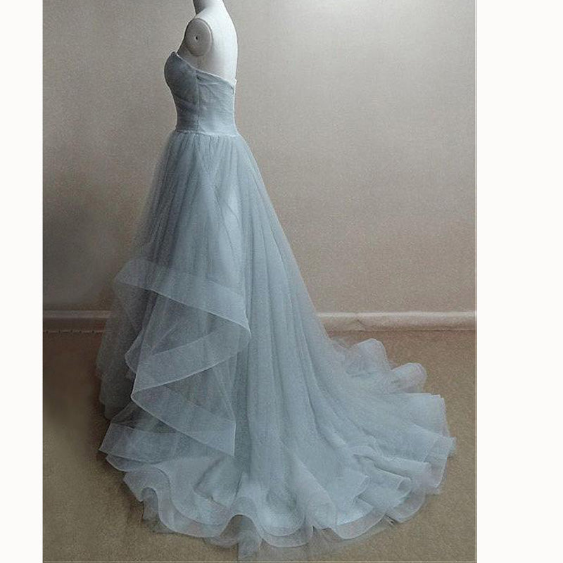 Elegant Tulle Sweetheart Ruched A Line Prom Dresses 2020 Formal Wear Vestido