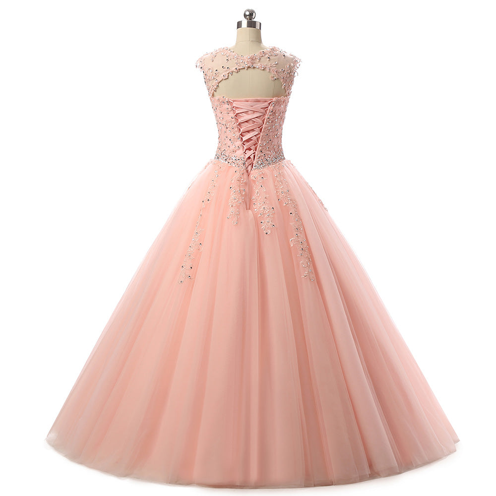 Off Shoulder Beaded Ball Gown For Girls Princess Style Peach Quinceanera  Dresses With 3D Flowers Perfect For Celebrity Parties, Graduations, And  More! From Sweety_wedding, $195.53 | DHgate.Com