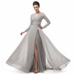 Long Sleeves Lace Mother of the Bride Dress Women Wedding Party Gown Long Evening Gown