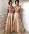 Siaoryne LP033 Sequins Off the Shoulder Long Chiffon Prom Dress Party Gowns