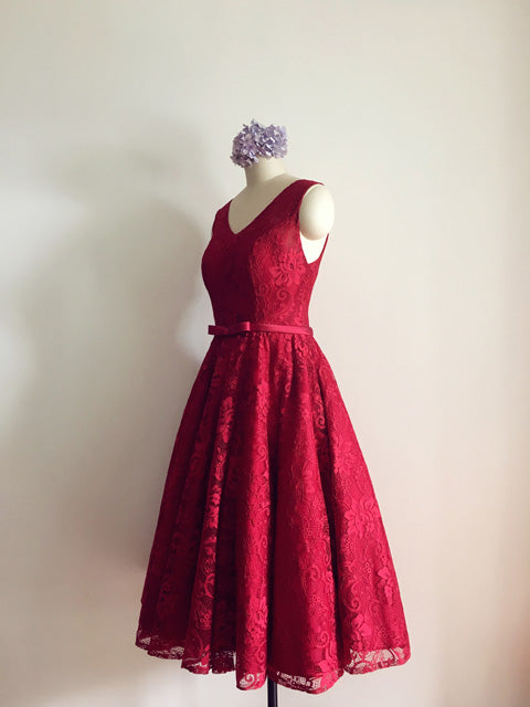 Chic Burgundy Homecoming Dress Lace Short Junior Prom Dress 8th Grade Graduation Girls Party Gown SP182