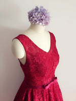 Chic Burgundy Homecoming Dress Lace Short Junior Prom Dress 8th Grade Graduation Girls Party Gown SP182