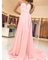 Sweetheart Elegant Lace and Chiffon Backless Prom Dress Long 2019 PL547