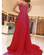 Sweetheart Elegant Lace and Chiffon Backless Prom Dress Long 2019 PL547