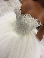 Glamorous Princess Corset Bridal Gown Custom Made  Pearl Wedding Dress Ball Gown Lace Bridal Gowns
