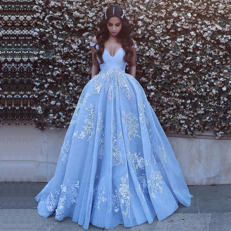 LP6354 Ball Gown Off the Shoulder Pink/Ivory Prom Dress 2018 ,Girls Fo – Siaoryne
