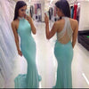 Siaoryne Sheath Prom Dress High Neck with Beading Party Gowns Long Royal Blue New LP1004
