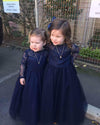 Black Little Long Sleeves flower Girl Dresses vestidos de primera comunion Child Party Dress