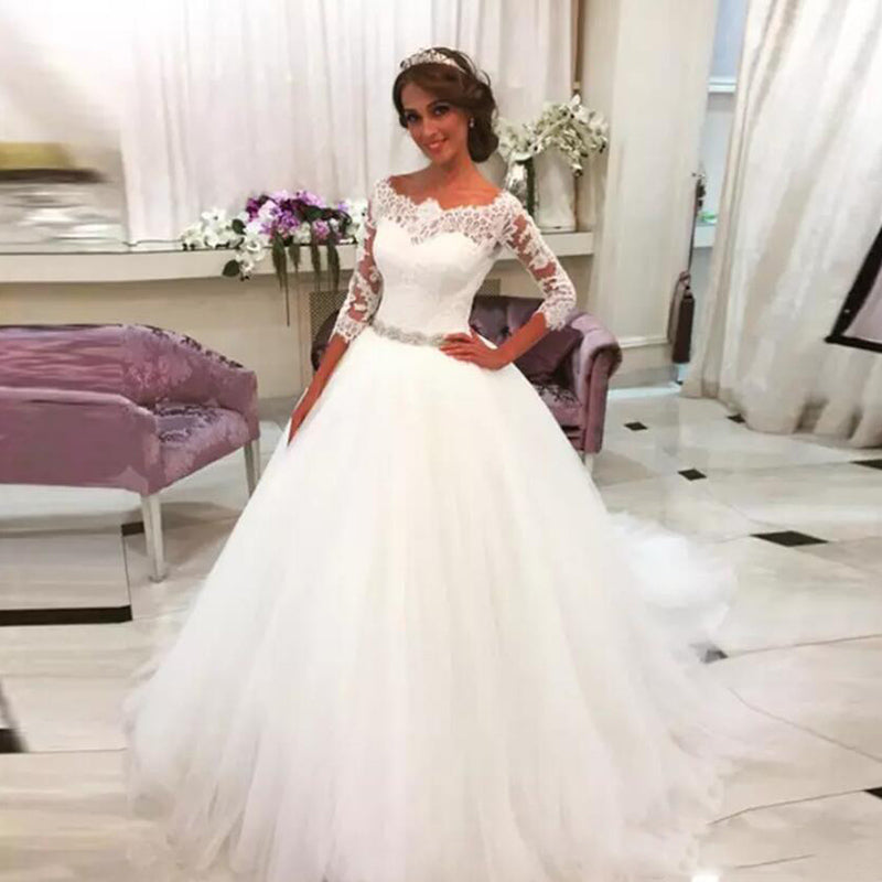 Siaoryne WD0930 Vintage Wedding Dresses Lace 2018 New Long sleeves Bridal Dresses
