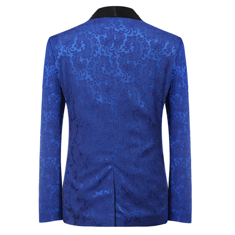 Blue Men Suits Custom Made Slim Fit  Wedding Suits For Groom Prince Of Wales Windowpane Suit 3 pieces