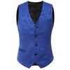 Blue Men Suits Custom Made Slim Fit  Wedding Suits For Groom Prince Of Wales Windowpane Suit 3 pieces