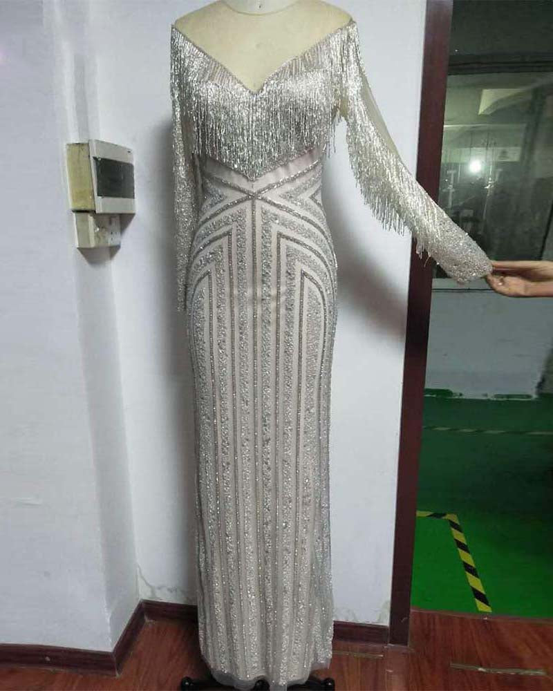 Sparkle Luxury Evening Dress Heavy Beading Formal Party Dress PL687