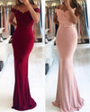 Red/Pink Fitted Party Dresses Off the Shoulder Formal Wear PL657