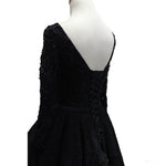 High Low Black Evening Dresses,Long Sleeves lace beaded Formal Gowns ,Black Prom Dresses 2018