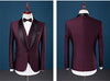 Burgundy Tuxedo 2022 Wedding Suits For Men Shawl Collar Royal Blue Men Suit