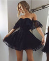 SP210 Girls Short Black Lace Prom Dress Lace Homecoming Gown for Junior 8th Grade 2022