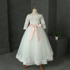 Lovely Lace Off Shoulder Baby Flower Girl Dress Child Little Girl Communion Dress robe fille enfant mariage de soiree