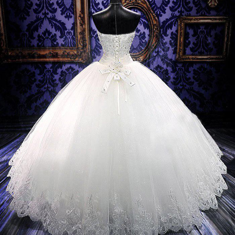 Siaoryne Ball Gown Wedding Dresses Princess Bridal gowns with Lace Appliqued