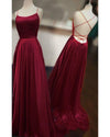 Satin Spaghetti Straps  Long Party Girls Senior Teal Prom Dresses 2019 Vestido De Festa PL3365