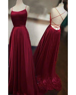 Satin Spaghetti Straps  Long Party Girls Senior Teal Prom Dresses 2019 Vestido De Festa PL3365