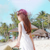 White sleeveless Lace Summer Dress for kids child party dress flower girls dress,lace dress for little girl