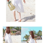 White sleeveless Lace Summer Dress for kids child party dress flower girls dress,lace dress for little girl
