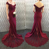 Siaoryne Bridesmaid Dress Mermaid Long Sexy Fishtail Made of Honour Dress Wedding Guests Dresses LP1007