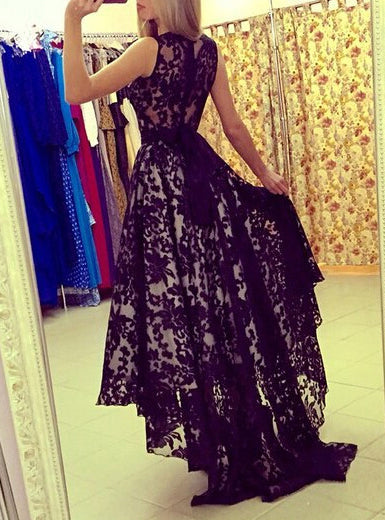 Siaoryne LP0830 boat neck Lace Floor Length Prom Gowns Sexy Girls Party Dresses