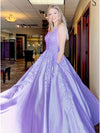 Fancy Light Blue Lace Prom Dresses  V Neck Girls Graduation Dress Long PL10210