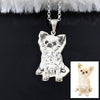 Private Custom Provide Photo Customization JEWELS 925 Sterling Silver DIY Dog Pedant Necklaces Pet Charm Silver Necklace Jewelry LP0523