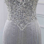 Bling Bling Silver Gray Mermaid Long Evening Party Dresses Women Luxury Pageant Gowns PL6874