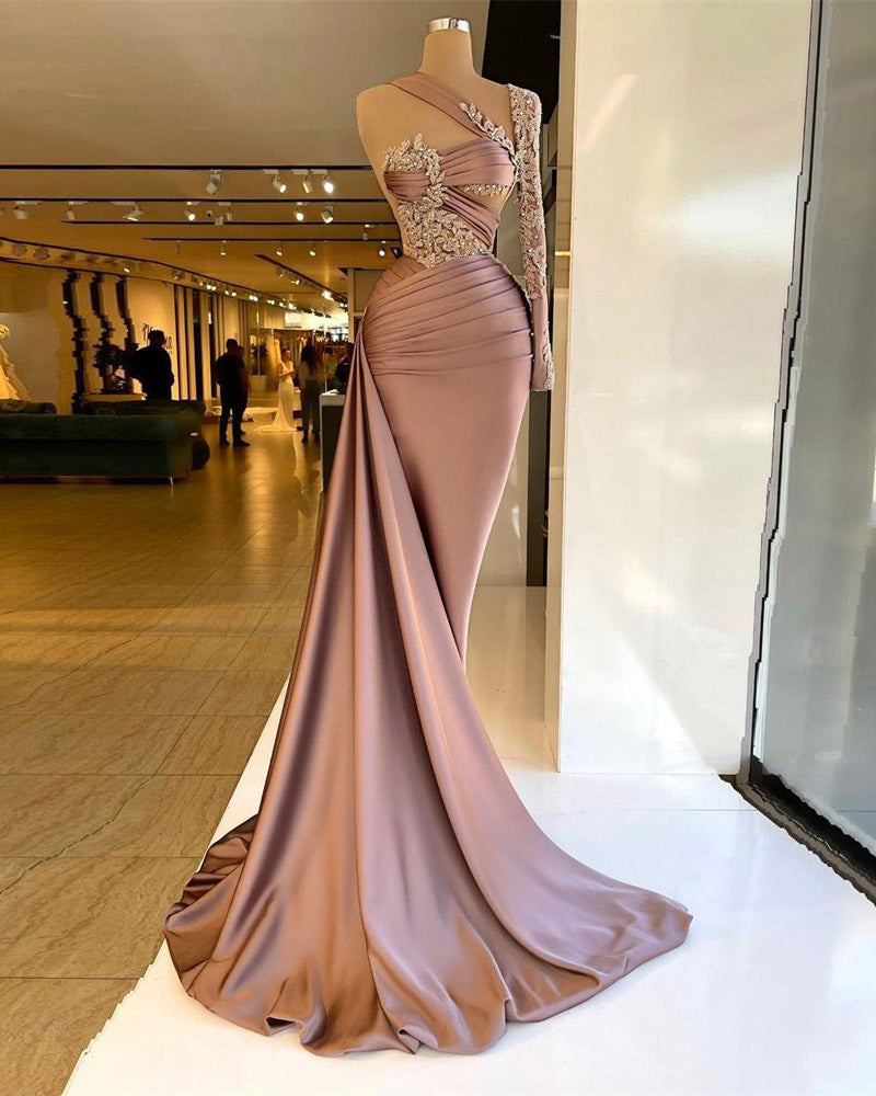 Pink Mermaid Long 2023 Evening Dress Long PL2326