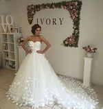 Romantic Butterflies Sweetheart Neck Princess Wedding Gown Bridal Dress 2020 Hochzeitskleid LP7983