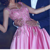 Fantastic Custom Made Pink A Line Lace Prom Dresses Satin Wedding Gown 2022 Formal Wear