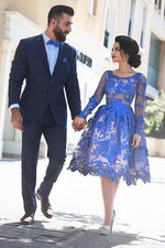 Siaoryne LP0903 Short Prom Dress Royal Blue Homecoming Dress Lace