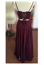 Sexy Crop Top Black Prom Dress Spaghetti Straps Long Evening Party Gown Two Pieces Vestido De Festa