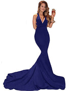Siaoryne LP0831 Burgundy Mermaid halter Long Prom Dress Sexy Women Evening Party Gown 2018