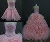 Siaoryne LP015 Sweetheart Two Pieces Ball Gown Quinceanera Dress ,Pink Puffy Organza Prom Dress for Sweet 15 birthday party debutante Gown